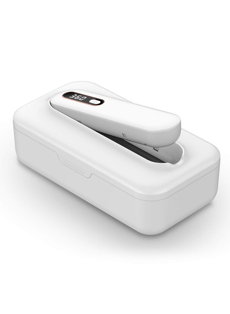 كابتن تيك UV Sterilizer Box, Ozone Sterilization Box Multifunctional Wireless Charger with Sterilization Light for Sterilizing Cell Phones, Cosmetics Cleaning Tools, Underwear, Nail, Mask, Masks (White) - Image 1