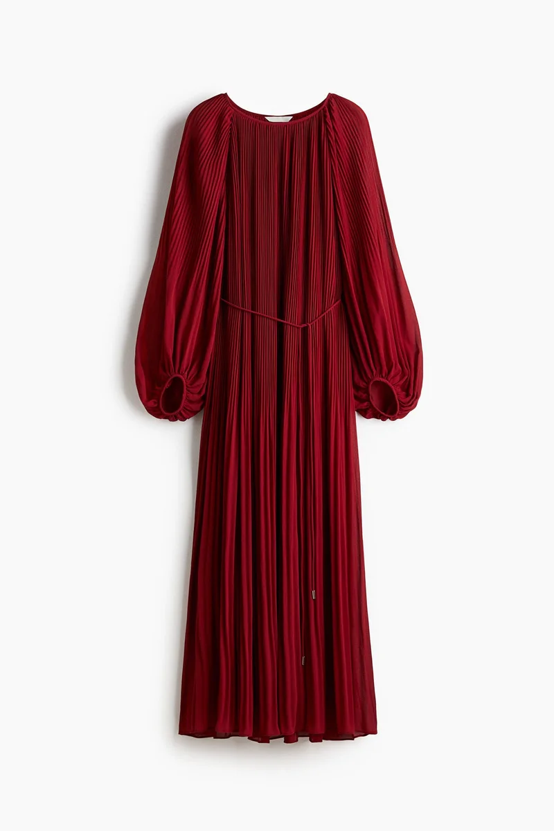 H&M Long plissé dress