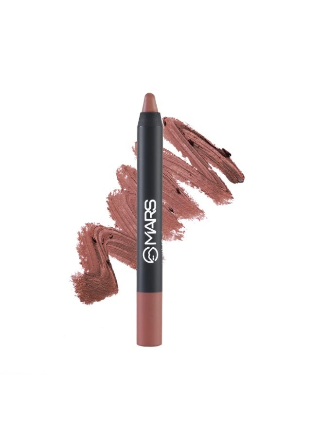 MARS Long Lasting Crayon Lipstick up to 12 Hours Stay | Matte Finish | Waterproof | Won't Smudge Won't Budge Lip Crayon (3.5 gm) (13-Berry Brave) - Image 1