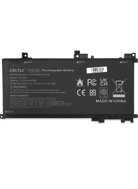 11.55V 62Wh Laptop Battery TE03XL Compatible with HP Pavilion 15 Omen 15-BC000 15-BC015TX BC400NA BC006NA BC411TX BC406TX BC407TX 15-AX033DX AX009NA AX001TX AX001NS AX080 Land