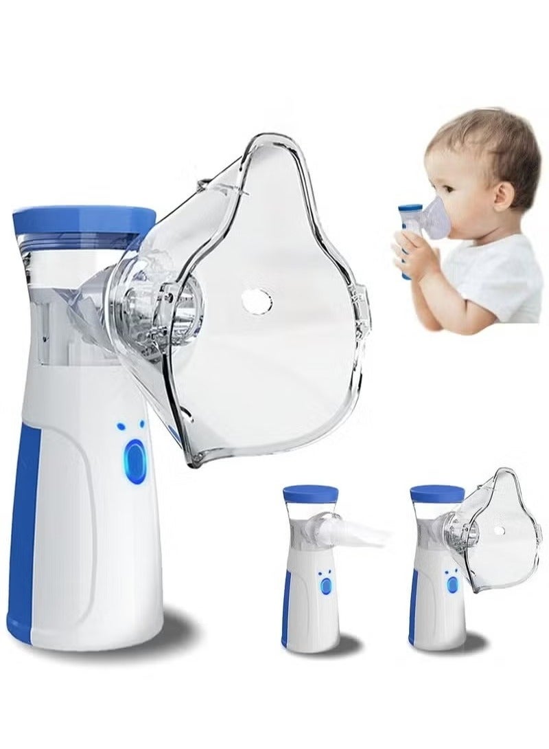 Portable Mesh Nebulizer for Adults and Kids Inhaler Device with Mask and Mouthpiece for Colds Asthma and Breathing Relief - Image 1