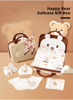 MIXDE 24PCS Newborn Baby Gifts Set, Newborn Layette Gift Set, Baby Clothes Accessories Set for Boys and Girls, Premium Cotton, Perfect Gift Box with Beautifully Suitcase for Spring Summer Autumn Winter  - Image 2