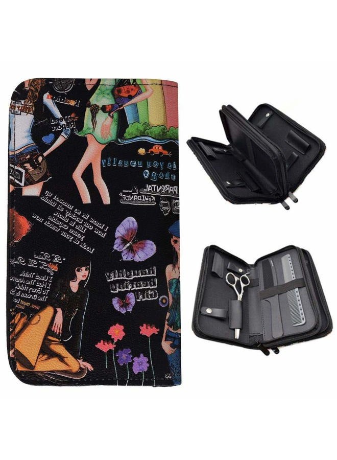 Antilog Hair Scissors Pouch,Waterproof Hairdressing Tools Storage Bag Hair Salon Scissors Comb Barber Tool Case Pouch - Image 1