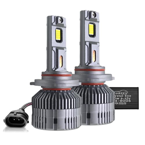 CARZEX® Crystal Eye 9005/HB3 LED Headlight Bulb – 150W (75W+75W), 12,000 Lumens, 6500K Cool White, Super Bright Automotive Headlight Conversion Kit for Cars X4 Series, (2 Pcs) – 1 Year Warranty - Image 1