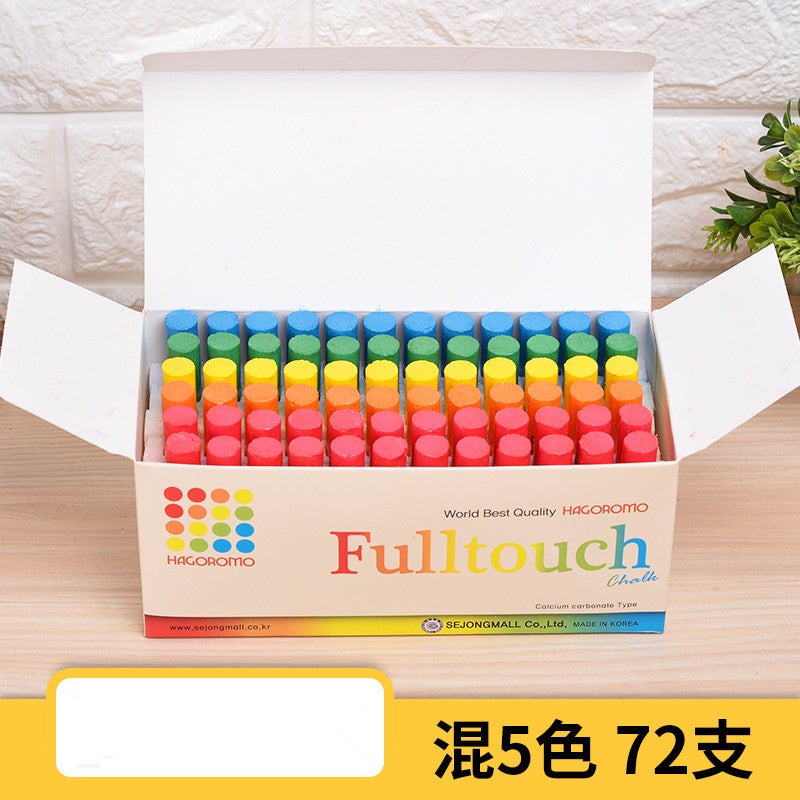 South Korea Feather Coat Chalk Dust-Free Teacher Blackboard Red Coloring Tools Children White Colored Chalk - Image 1