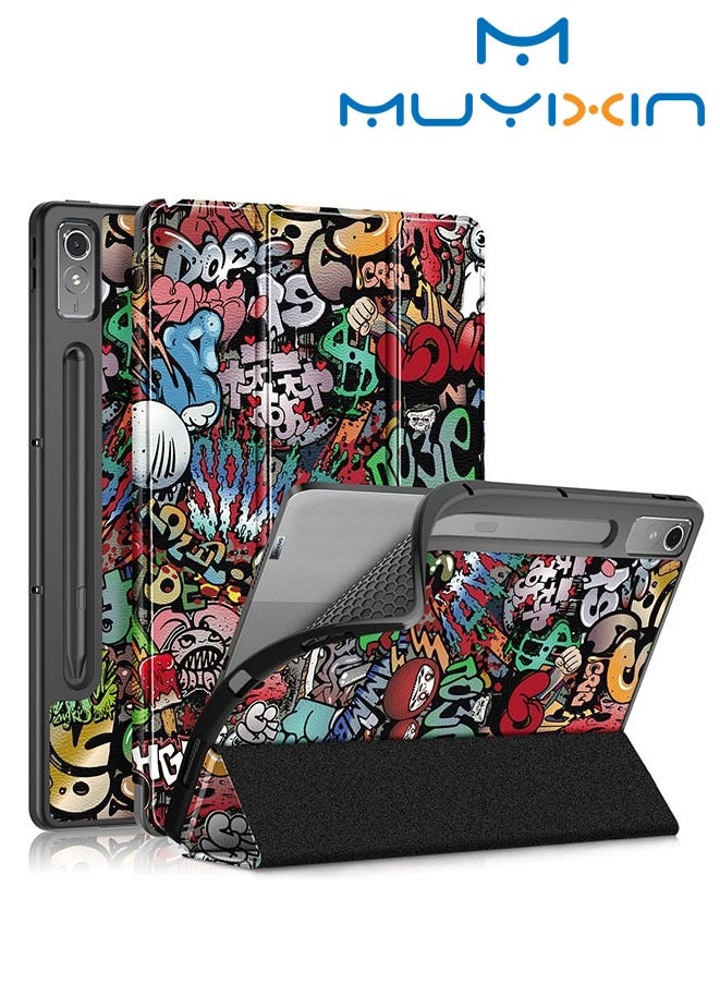 Muyixin حافظة لجهاز لينوفو تاب P12 مقاس 12.7 بوصة 2023 حافظة ثلاثية الطي مع وظيفة الحامل