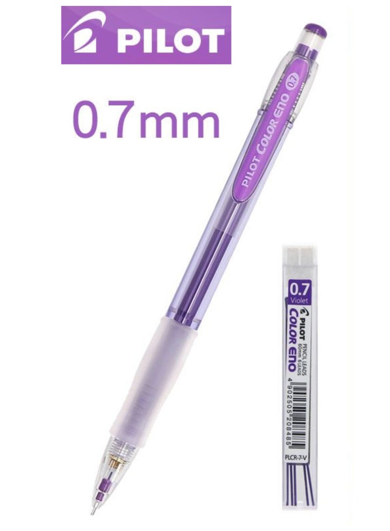 بايلوت قلم ميكانيكي لون بنفسجي مقاس 0.7 مم + تعبئة باللون البفسجي 6 حبات - Image 1