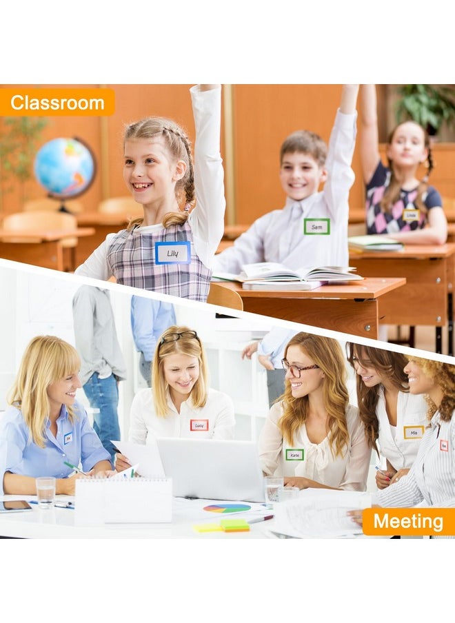 Coideal G Label Stickers Colored - Coideal 500 Pcs Blank Plain Name Labels Sticker Rolls With Colorful Border For Office School (2.25" X 3.5")  - Image 3