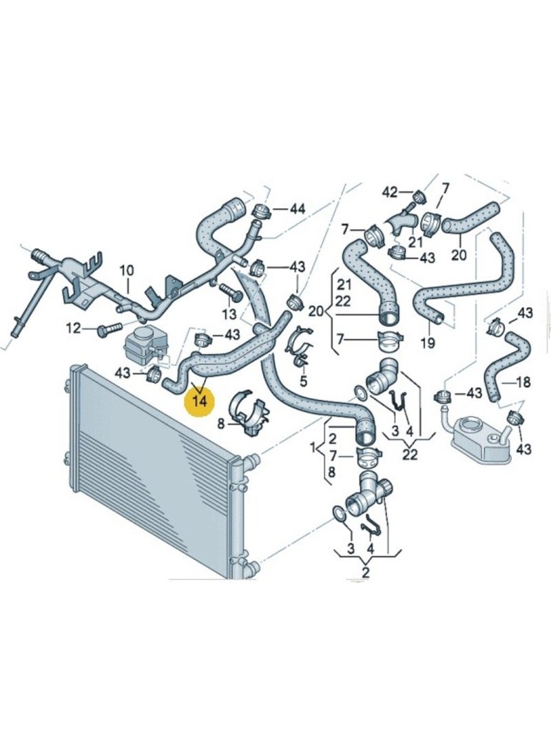 Parçafix Heater Hose Ibiza 2 Cordoba 19TDI 1995 - 