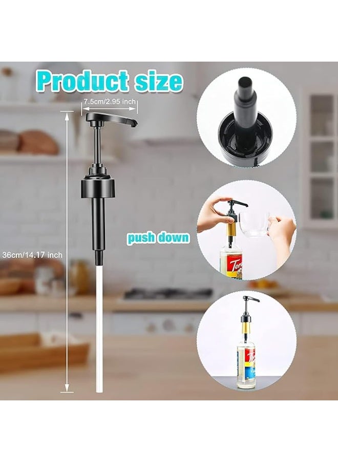 Spaceshoop Reusable Pump Dispenser Plastic Snap-on Oyster Sauce Pressure Nozzle Pump Bottles Replacement Containers for Kitchen Seasoning Liquid,Bathroom Liquid Soap Lotion  - Image 3