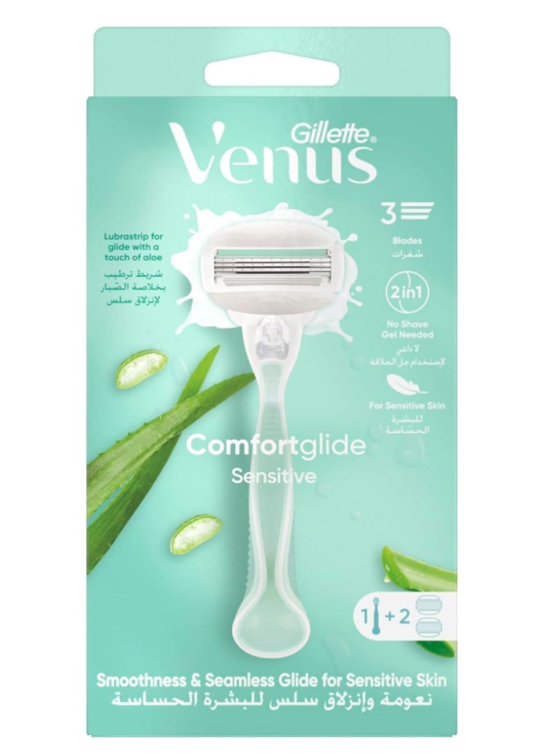 Venus - Gillette Venus Comfort Glide Sensitive Skin Disposable Women's Razor - Image 1