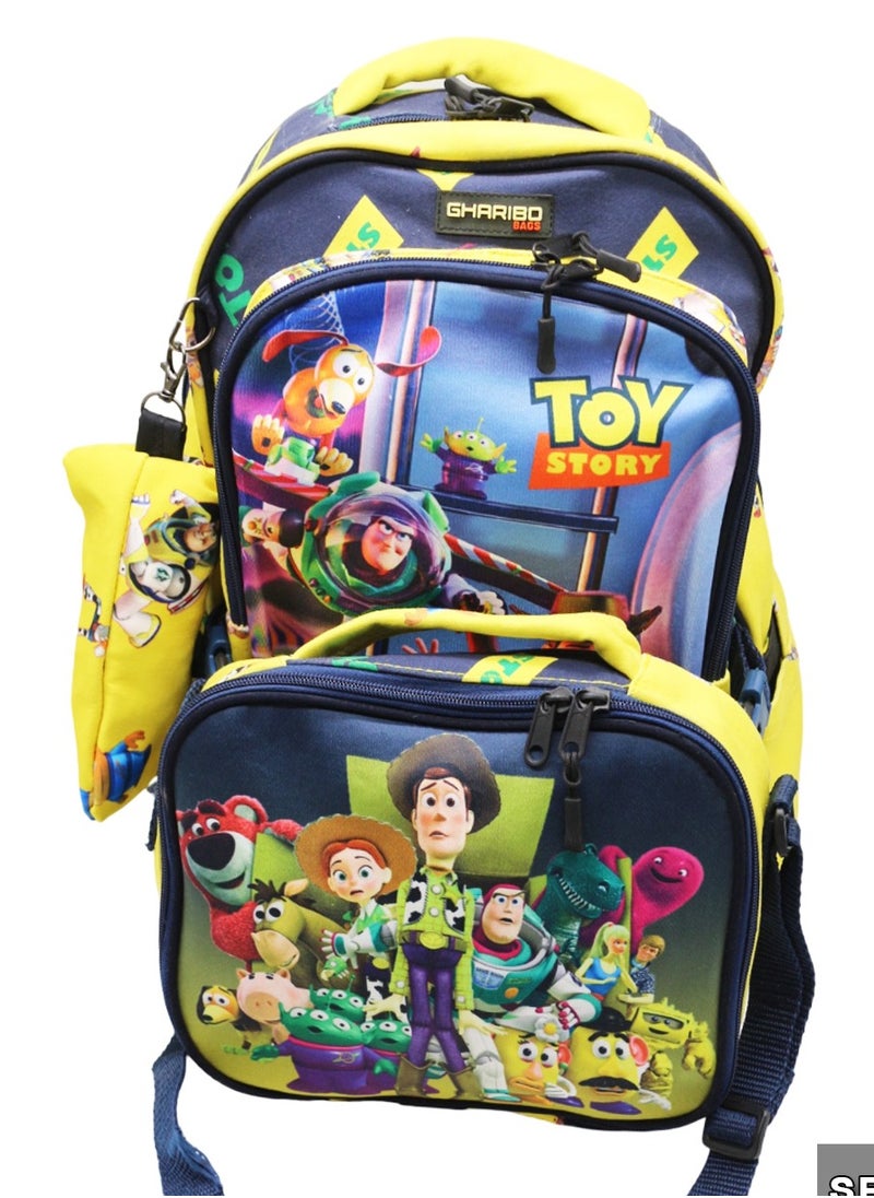 Gharibo Bags School backpack with lunch bag Size 17 model 32 Toy Story  - Image 1