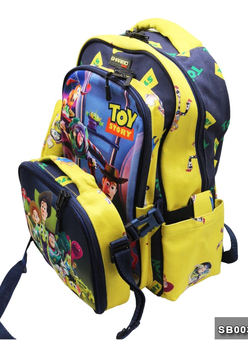 Gharibo Bags School backpack with lunch bag Size 17 model 32 Toy Story  - Image 4