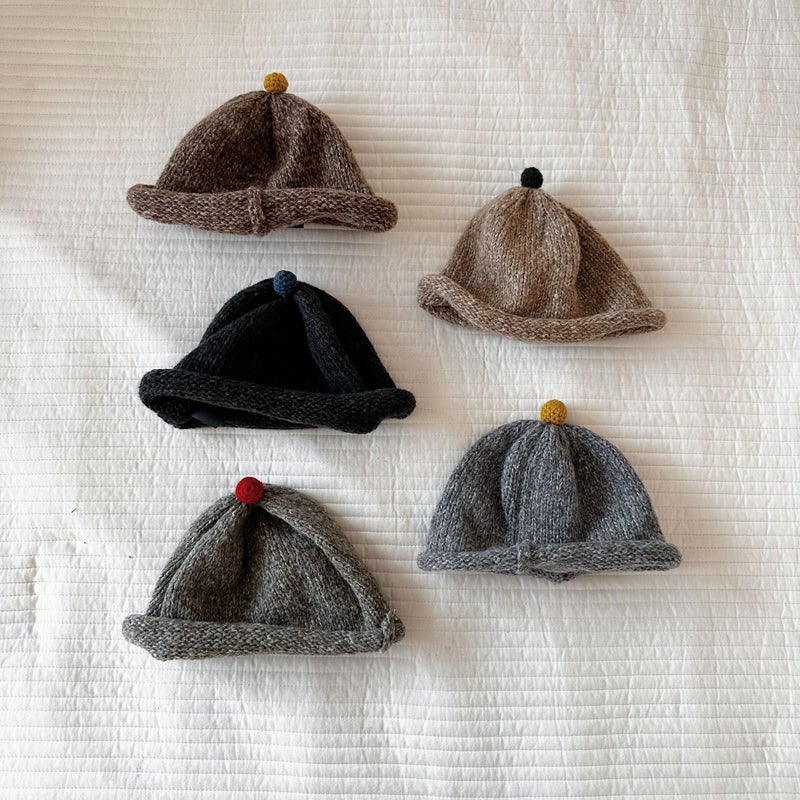 Sugar Cane and Pear Children''s Clothing Baby Hat Autumn and Winter Children''s Woolen Hat for Boys and Girls New Year Infant Small Month Old Winter Warm - Image 3