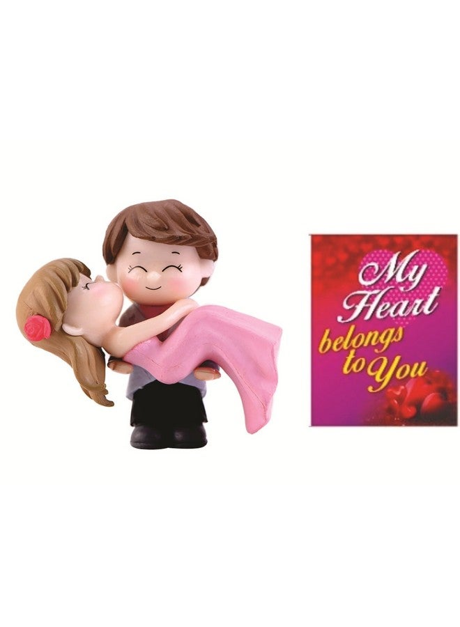 Chocozone Couple Hug Resin Showpiece Couple Miniatures Romantic Gifts for Girlfriend (Hug Couple) Multicolor - Image 4