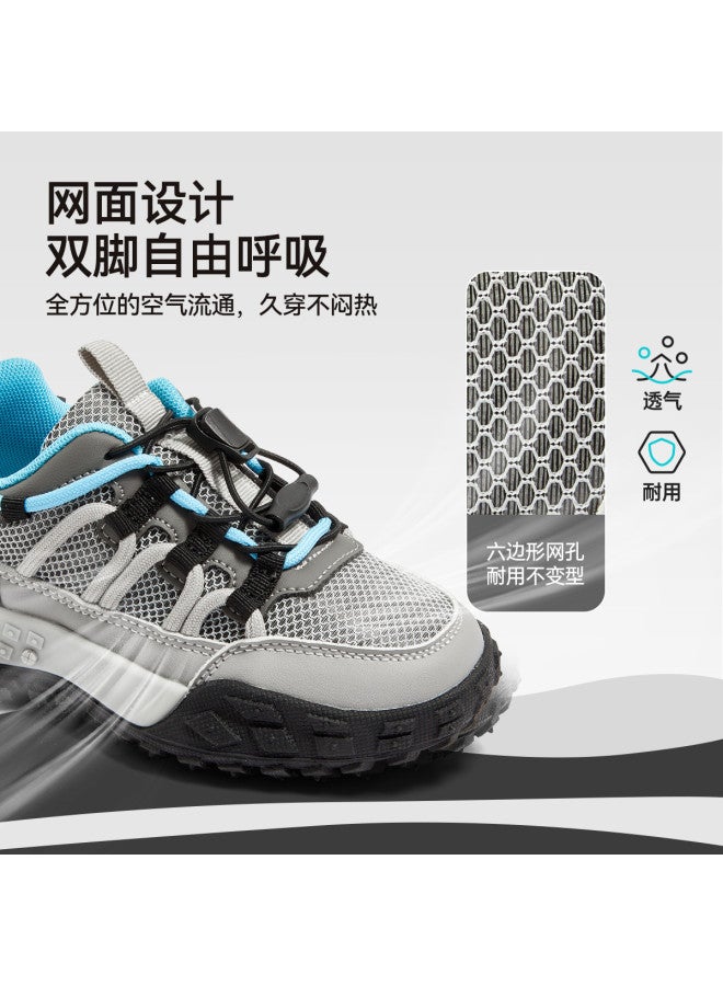 ASK JUNIOR أحذية رياضية جديدة للأطفال في فصل الخريف للأولاد والبنات بأسلوب الحرم الجامعي أحذية الآباء القابلة للتنفس من الشبك للأغراض غير الرسمية والجري - Image 3