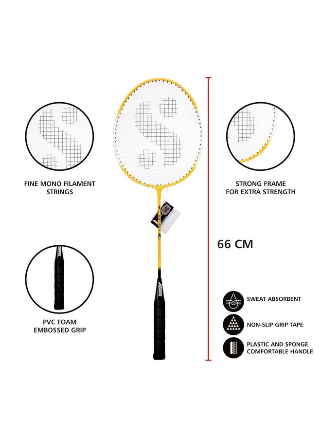 Silvers Silver's Aluminium SB -503 Badminton Kit (2 Racquets with Full Cover, 1 Box Shuttlecock Pack of 3),Blue - Image 2