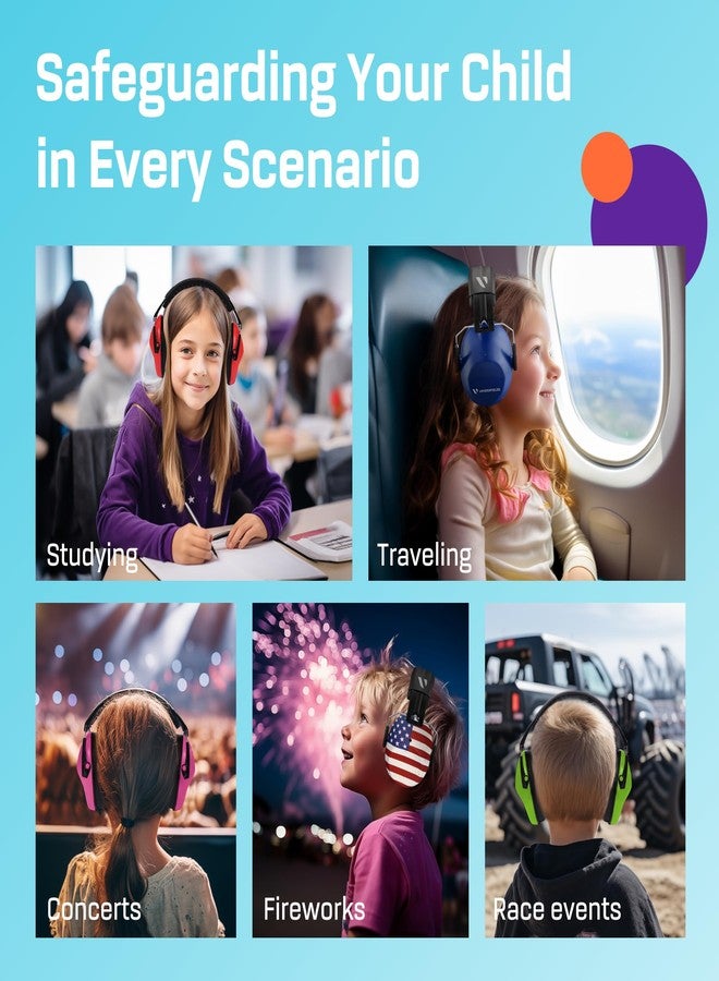 Vanderfields Kids Ear Protection - Age 3-16 - 26dB - Noise Canceling Headphones - Ear Muffs for Children - Earmuffs for Autism, Boys & Girls - Image 5