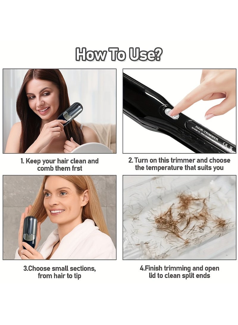 FLYHSO 2 in 1 Hair Straightener Hair Split Ends Trimmer Professional Hair Cutter Smooth End Cutting Clipper Set Bag For Women Ladies - Image 3