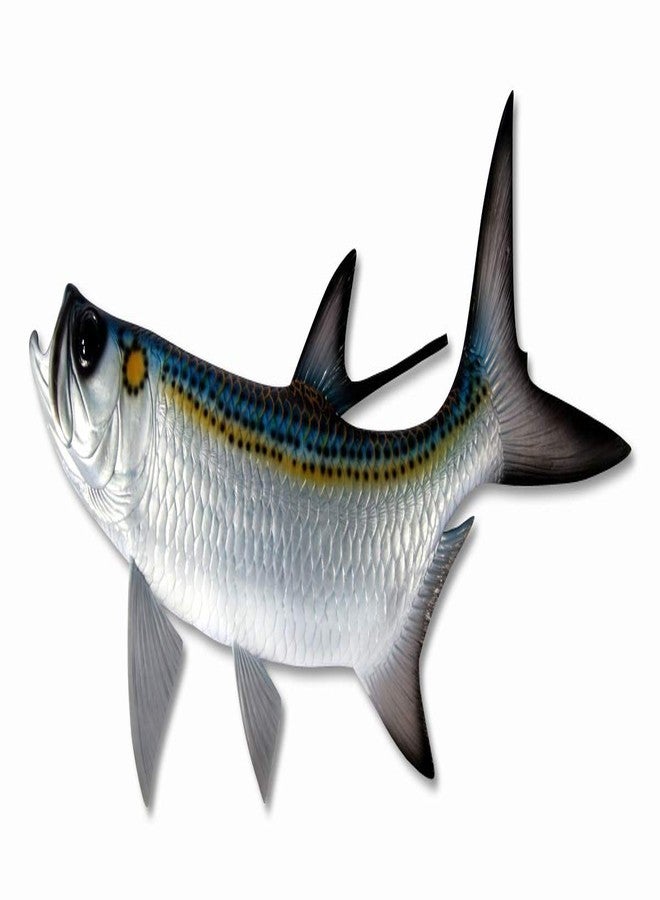 LX Handpainted Tarpon Fish Replica Wall Mount Decor Plaque 19" - Image 1