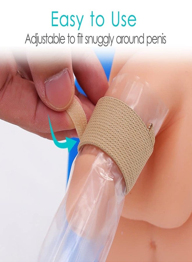 DiaBelt 10 Pcs Male External Catheter Strap, Adjustable Urinary Incontinence Penile Clamp Fixer Reusable Holder Band Men - No More Leaking, Camel - Image 2