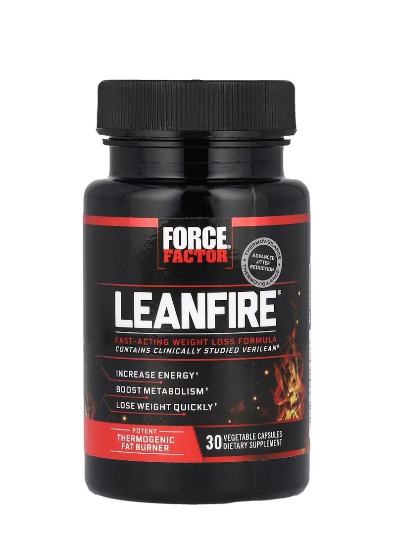 Force Factor LeanFire 30 Vegetable Capsules - Image 1