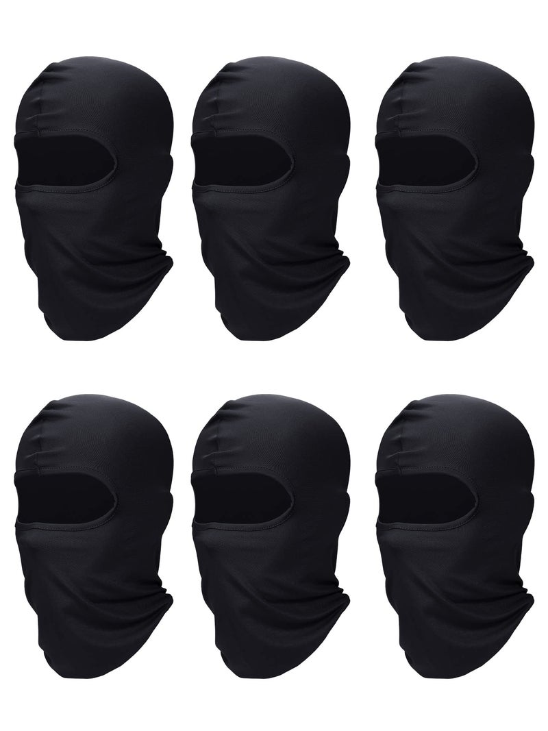 SATINIOR 6 Pcs Ski Mask Cover Balaclava Full Face Mask Summer Face Cover UV Protection Balaclava Men Women Outdoor Sports(Black) - Image 1