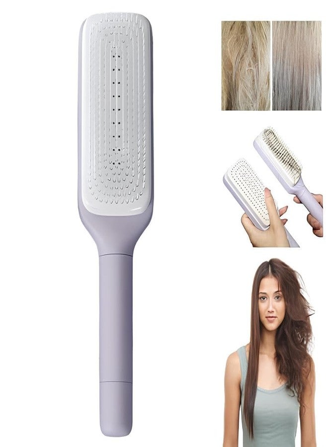 Dadhichi Zone 1 pcs Self-Cleaning Anti-Static Massage Comb, Detangles Wet/Dry Hair, Gentle Scalp Massage, Reduces Frizz, Easy to Clean, Unisex Adult, All Hair Types - Image 2