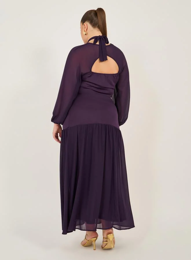 Styli Plum Maxi Dress