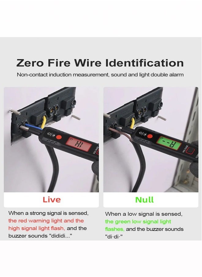 Generic - Electric Test Pen AC12-300V Voltage with LCD Display and Live Cable Break Point Detector with Flashlight - Image 1