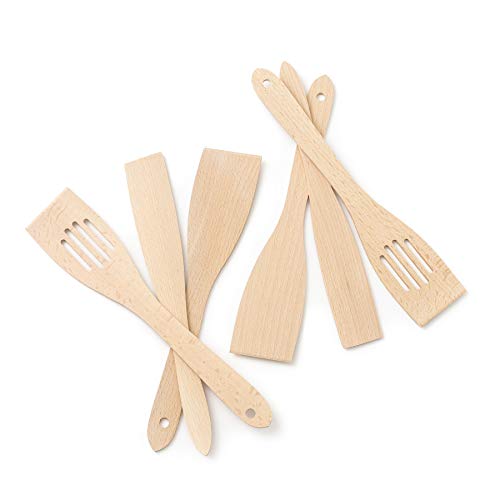 Tuuli Kitchen Set of Kitchen Utensils Beech Wood (6 x Spatulas 30 cm) - Image 1