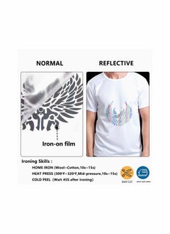 Y&D Reflective Heat Transfer HTV Vinyl Roll 3m DIY T Shirts Decoration Craft Material Garment Film Iron On PU Stretch for Silhouette Easy to Cut  - Image 2