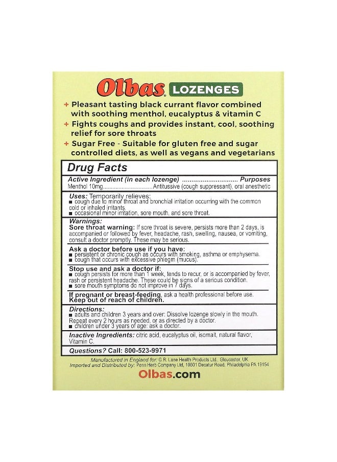 Olbas Therapeutic Olbas Therapeutic, Lozenges, Black Currant, 24 Lozenges  - Image 2