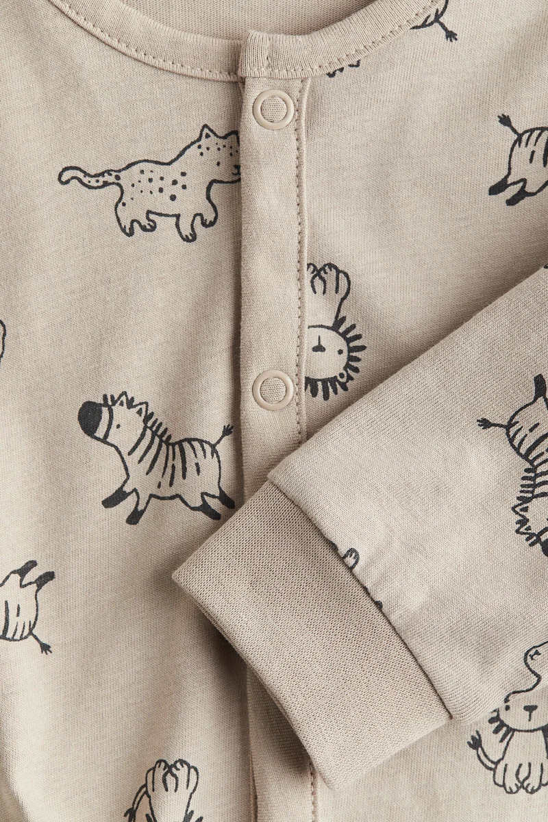 اتش اند ام Printed cotton sleepsuit