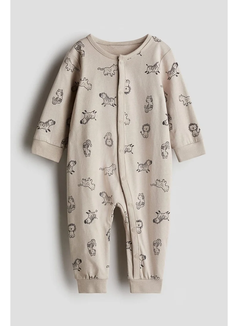 اتش اند ام Printed cotton sleepsuit