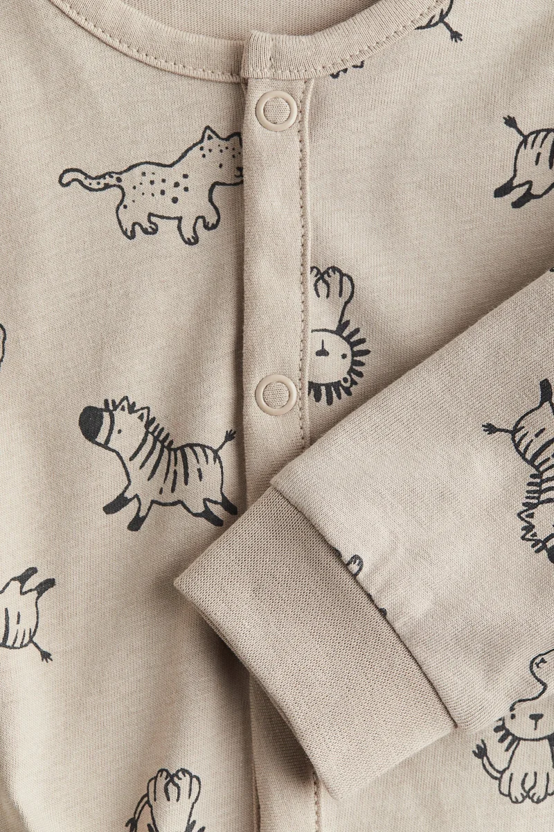 اتش اند ام Printed cotton sleepsuit