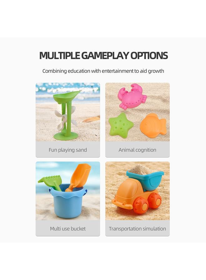 الأزرق جي دبليو <منتج جديد> 14 مجموعة من أدوات اللعب بالرمال للأطفال في أحواض الرمل المنزلية - Image 3