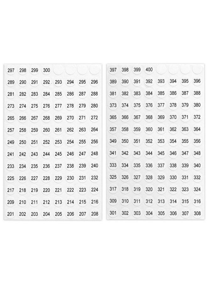 dealzEpic - Number Stickers - 201 To 400 Round Self Adhesive Stickers | Small Peel And Stick Inventory/Storage Organizing Paper Consecutive Sequential Numbering Labels  - Image 1