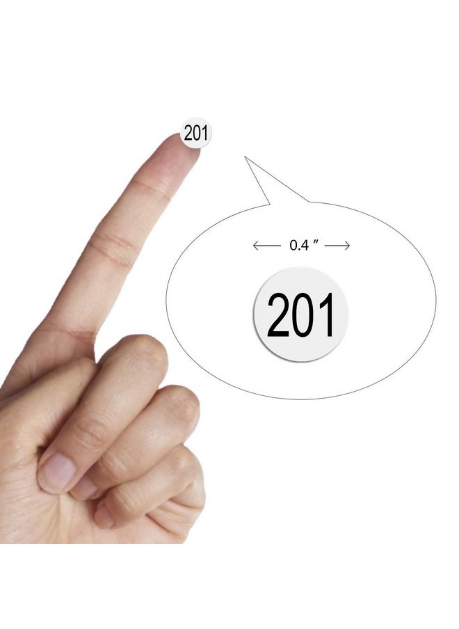 dealzEpic - Number Stickers - 201 To 400 Round Self Adhesive Stickers | Small Peel And Stick Inventory/Storage Organizing Paper Consecutive Sequential Numbering Labels  - Image 4