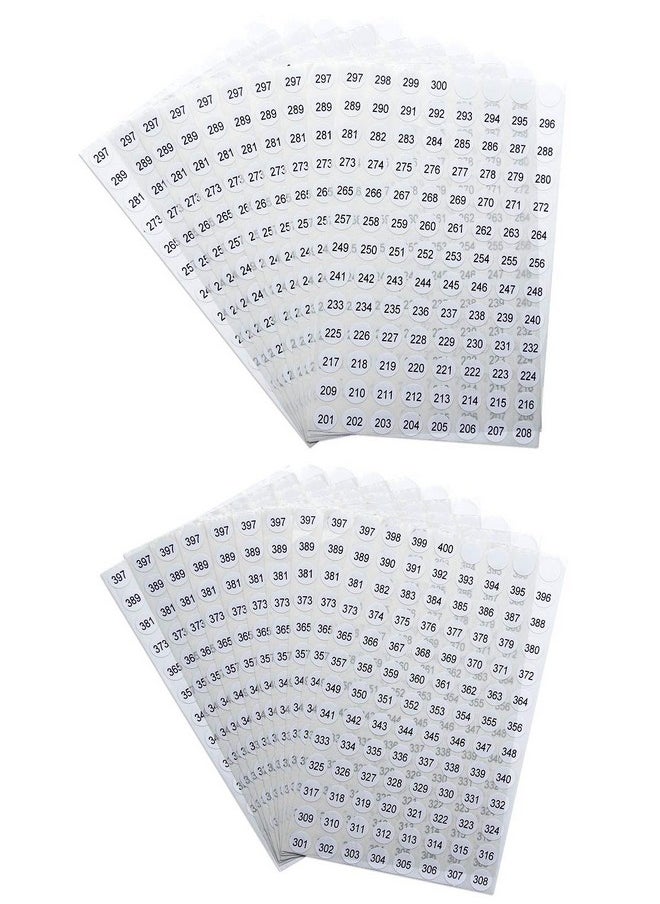 dealzEpic - Number Stickers - 201 To 400 Round Self Adhesive Stickers | Small Peel And Stick Inventory/Storage Organizing Paper Consecutive Sequential Numbering Labels  - Image 3