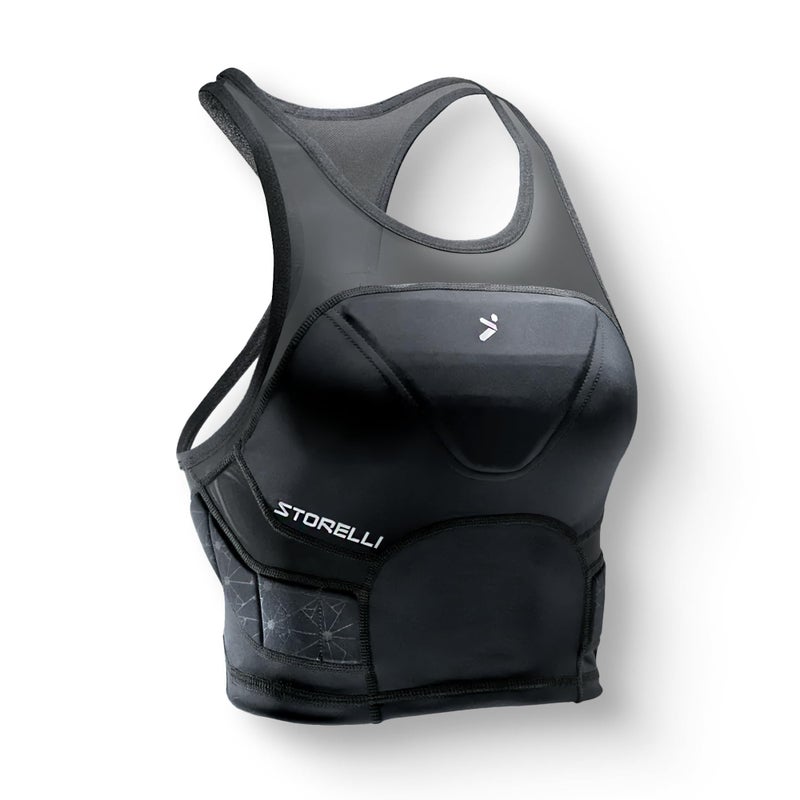 Storelli Womens Bodyshield Crop Top HighImpact Chest and Rib Protection for Female Soccer Goalkeepers and Players Black Medium - Image 2