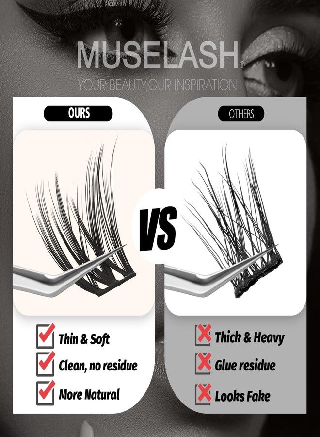 MUSELASH Lash Clusters Kit 156 PCS Clusters Kit Lash Clusters DIY Eyelashes Reusable Invisible Longer Lasting, Eyelash Kit - Image 4