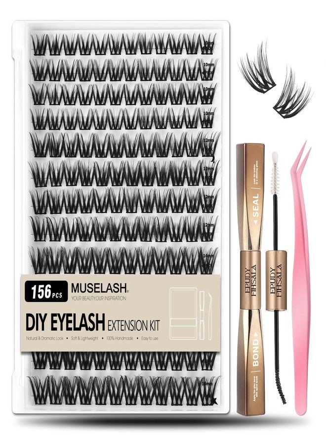 MUSELASH Lash Clusters Kit 156 PCS Clusters Kit Lash Clusters DIY Eyelashes Reusable Invisible Longer Lasting, Eyelash Kit - Image 1