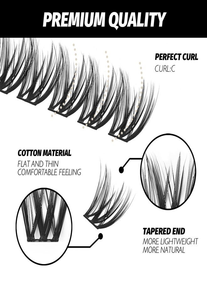 MUSELASH Lash Clusters Kit 156 PCS Clusters Kit Lash Clusters DIY Eyelashes Reusable Invisible Longer Lasting, Eyelash Kit - Image 5