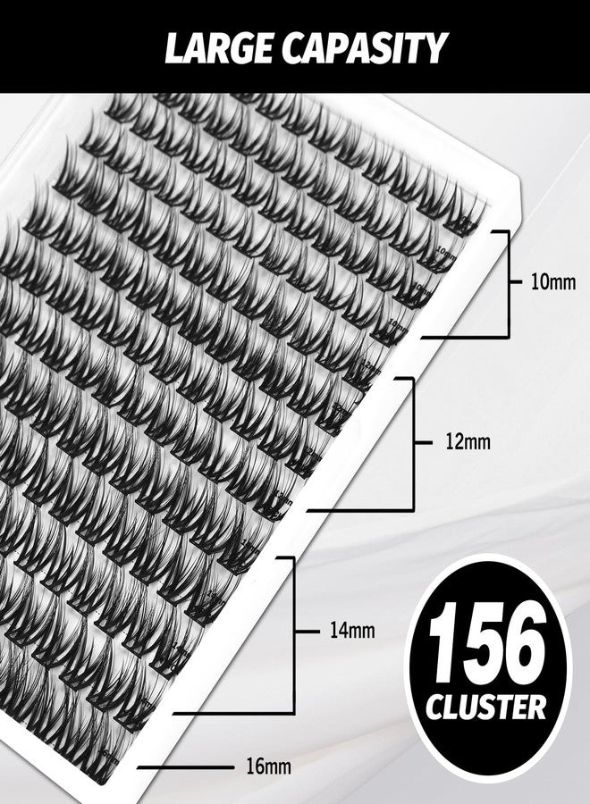 MUSELASH Lash Clusters Kit 156 PCS Clusters Kit Lash Clusters DIY Eyelashes Reusable Invisible Longer Lasting, Eyelash Kit - Image 3