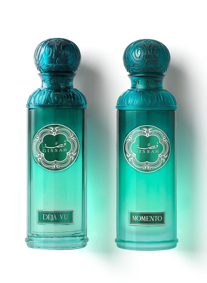 قصة مجموعة تايمليس – 2 × 90 مل عطور (مومينتو & ديجا فو) - Image 1