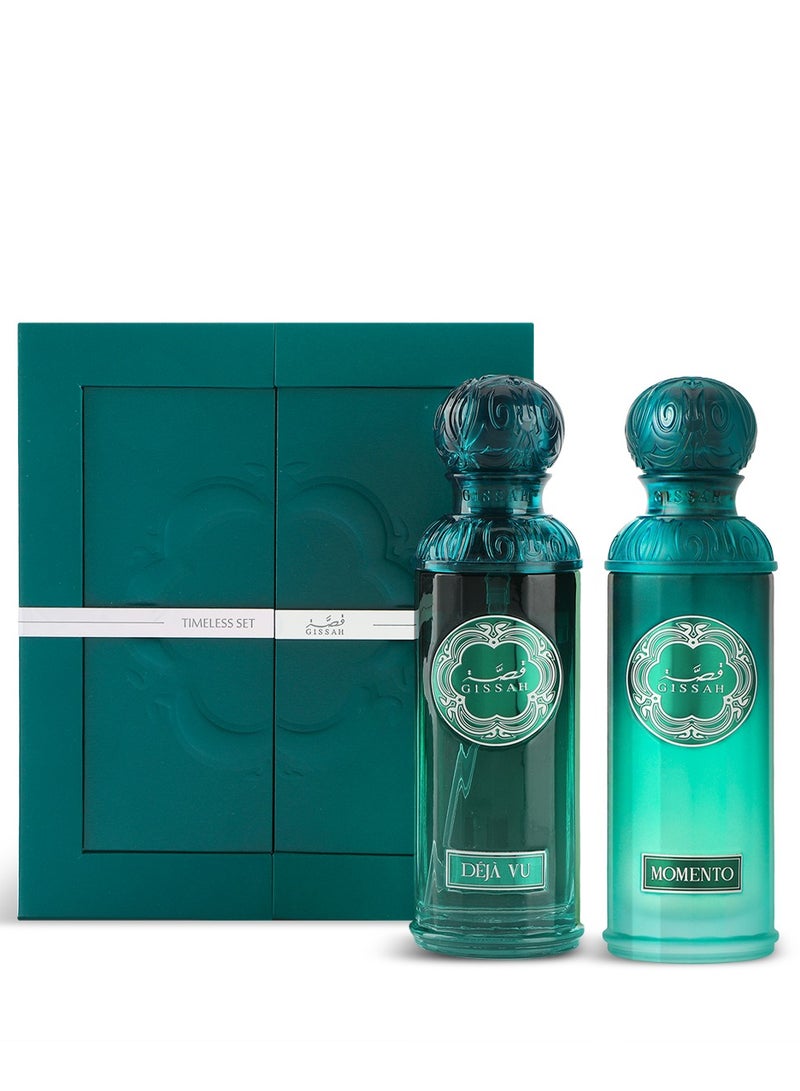 قصة مجموعة تايمليس – 2 × 90 مل عطور (مومينتو & ديجا فو) - Image 2