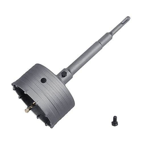 GUICGOC 110mm (4-1/3 inch) Concrete Hole Saw with 220mm SDS Plus Connecting Rod, Tungsten Carbide Teeth (7.7mm x 4mm) Cement Hole Saw for Concrete Cement Brick Wall Stone 110mm (4-1/3 inch) - Image 2