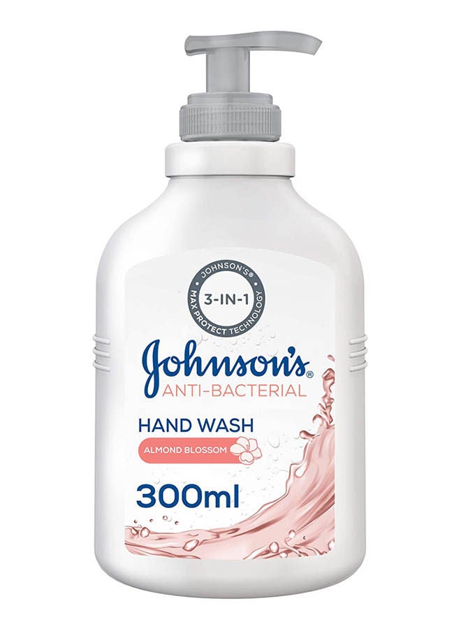 Johnson's Anti Bacterial Almond Oil Hand Wash White 300ml - Image 1