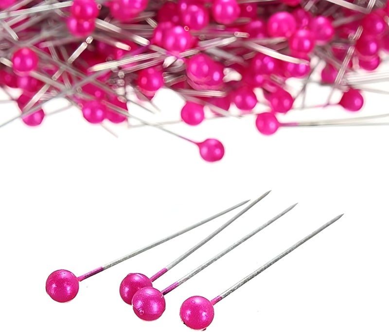 Wetco 800 Pcs Straight Pins, 1.5 in Round Pearl Heads, Pearlized Pins, Rose Pink - Image 3